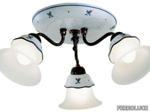 FERRARA - Ceramic ceiling lamp with fixed arm _ FERROLUCE