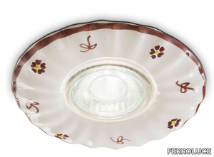 PESCARA - Recessed round ceramic spotlight _ FERROLUCE