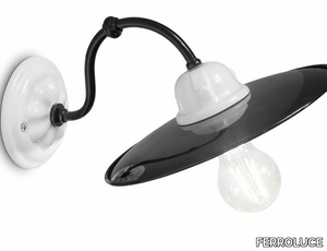 POTENZA - Ceramic wall light with fixed arm _ FERROLUCE