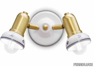 SAVONA - Wall-mounted adjustable round ceramic spotlight _ FERROLUCE