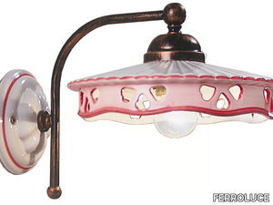 ALESSANDRIA - Ceramic wall light with fixed arm _ FERROLUCE