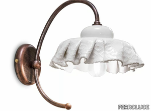 MODENA - Ceramic wall light with fixed arm _ FERROLUCE