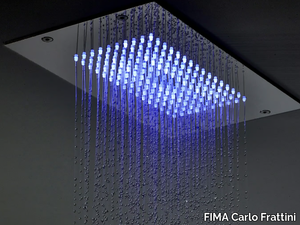 MODULAR F2825 - Extra flat stainless steel rain shower with chromotherapy _ FIMA Carlo Frattini