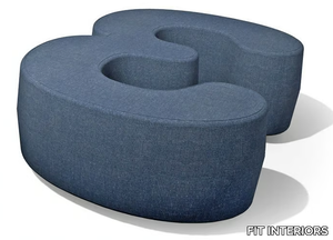 NUMBERS - Eco-leather pouf with fire retardant padding _ FIT INTERIORS