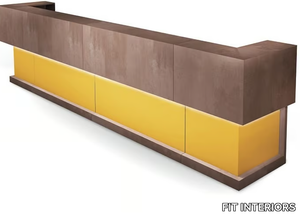 VEGA - Wooden Reception desk with Built-In Lights _ FIT INTERIORS