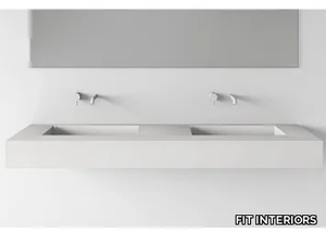 SIMPLE - Double rectangular laminate washbasin _ FIT INTERIORS