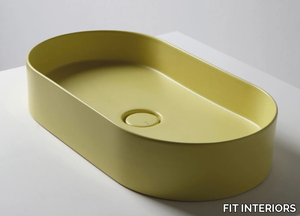 SHAPE - Oval ceramic washbasin _ FIT INTERIORS