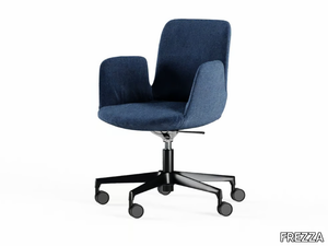 FIOR DI LOTO - Fabric office chair with 5-Spoke base, armrests and castors _ FREZZA