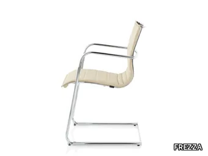 CLASSE 2 EM 202 BASIC - Cantilever leather chair with armrests _ FREZZA