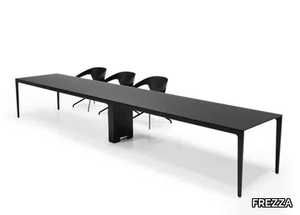 ALPLUS - Rectangular etched glass meeting table _ FREZZA