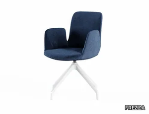 FIOR DI LOTO - Trestle-based fabric office chair with armrests _ FREZZA