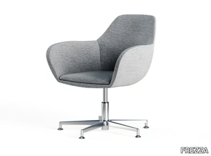 SKYLINE - Swivel fabric office chair with armrests with 5-Spoke base _ FREZZA