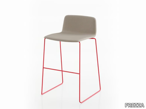 YO - Sled base high fabric stool with footrest _ FREZZA