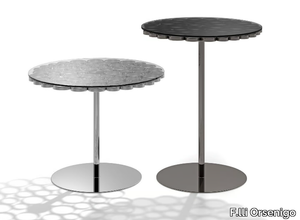 BUBBLE - Round crystal and steel coffee table _ F.lli Orsenigo