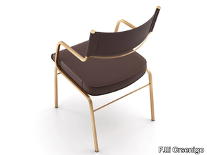 CHAZUKA - Tanned leather chair with armrests _ F.lli Orsenigo