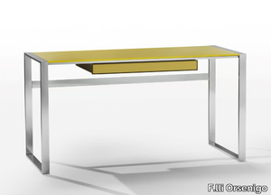 DESK - Glass and steel writing desk with drawers _ F.lli Orsenigo