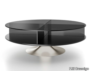 GIRABOX - Swivel round glass coffee table _ F.lli Orsenigo