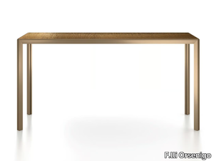 GRANDANGOLO - Rectangular glass and steel console table _ F.lli Orsenigo