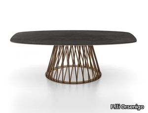 INTRIGO - Round porcelain stoneware coffee table _ F.lli Orsenigo