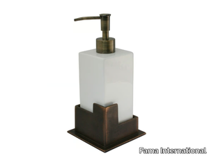 THERMAE - Bronze and ceramic bathroom soap dispenser _ Fama International