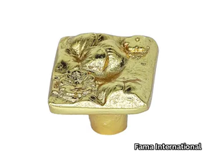 FLOWER FL11 - Brass furniture knob _ Fama International