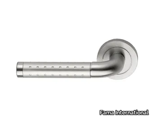 ITALIAN DESIGN - STARLIGHT - Brass door handle on rose _ Fama International