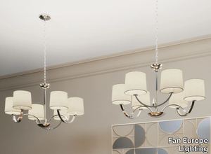 ASTORIA - Chrome plated and fabric chandelier _ Fan Europe Lighting