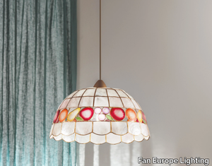 ARAGONA - Tiffany style mother of pearl pendant lamp _ Fan Europe Lighting