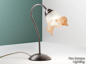 1162 - Blown glass and metal table lamp with fixed arm _ Fan Europe Lighting