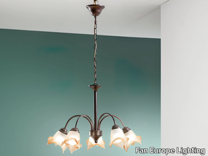 1162 - Blown glass and metal chandelier _ Fan Europe Lighting