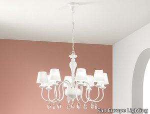 ARTHUR - Metal chandelier with crystals _ Fan Europe Lighting