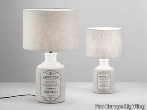 FACTORY - Ceramic and fabric table lamp _ Fan Europe Lighting