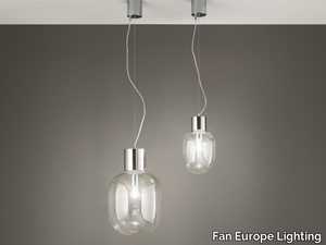 FELLINI CROMO - LED chrome plated pendant lamp _ Fan Europe Lighting