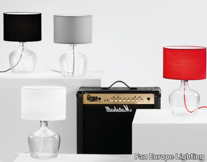 HENDRIX - Blown glass and fabric table lamp _ Fan Europe Lighting