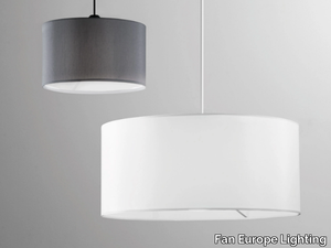 MAX - Drum shaped fabric lampshade _ Fan Europe Lighting