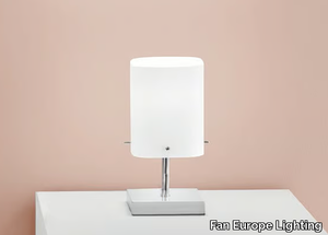 SQUARE - Opal glass table lamp _ Fan Europe Lighting