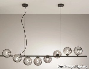 HONEY S8 - LED blown glass and metal pendant lamp _ Fan Europe Lighting
