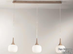 JAIPUR - Glass and metal pendant lamp _ Fan Europe Lighting