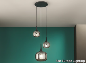 JAIPUR - Glass and metal pendant lamp _ Fan Europe Lighting