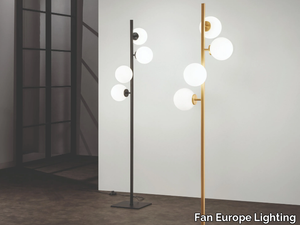 ENOIRE - LED opal glass and metal floor lamp _ Fan Europe Lighting