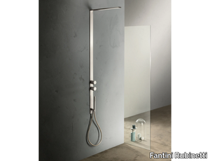 MILANOSLIM EASY - Wall-mounted shower panel with overhead shower _ Fantini Rubinetti