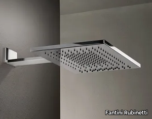 ACQUAFIT 38 K032B+K031A - Wall-mounted rectangular 2-spray stainless steel overhead shower _ Fantini Rubinetti