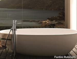 MILANO - 3380A/3080B - Floor standing bathtub mixer with hand shower _ Fantini Rubinetti