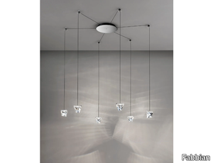 TRIPLA 6 SPOTS - LED crystal pendant lamp _ Fabbian