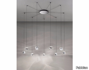 TRIPLA 9 SPOTS - LED crystal pendant lamp _ Fabbian