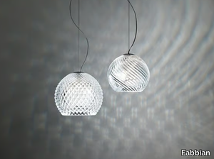 DIAMOND SWIRL - Crystal pendant lamp _ Fabbian