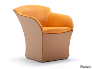 BONA - Upholstered leather easy chair _ Fasem