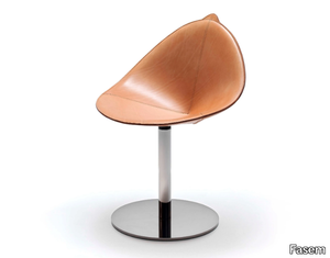 FIORILE - Swivel tanned leather chair _ Fasem