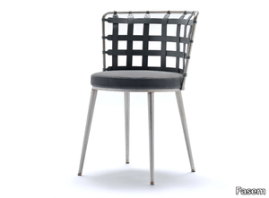 LOLA - Steel chair with integrated cushion _ Fasem