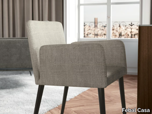 NICOLE - Fabric chair with armrests _ Febal Casa